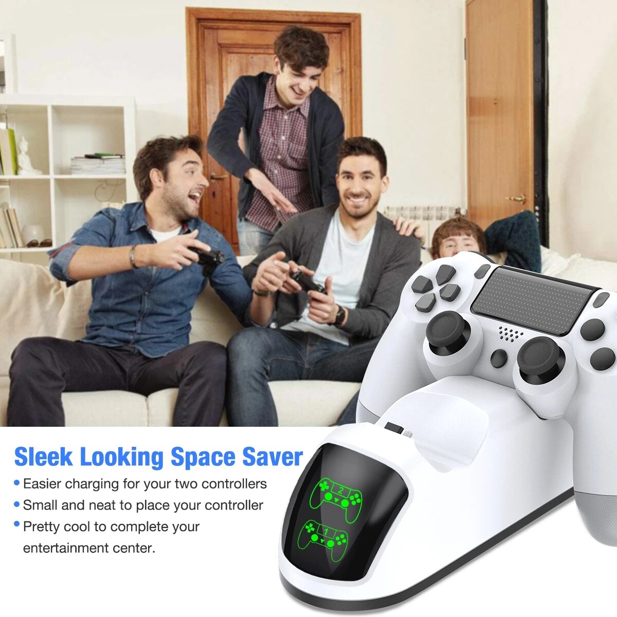PS4 Gaming Controller Dual USB Fast Charging Dock