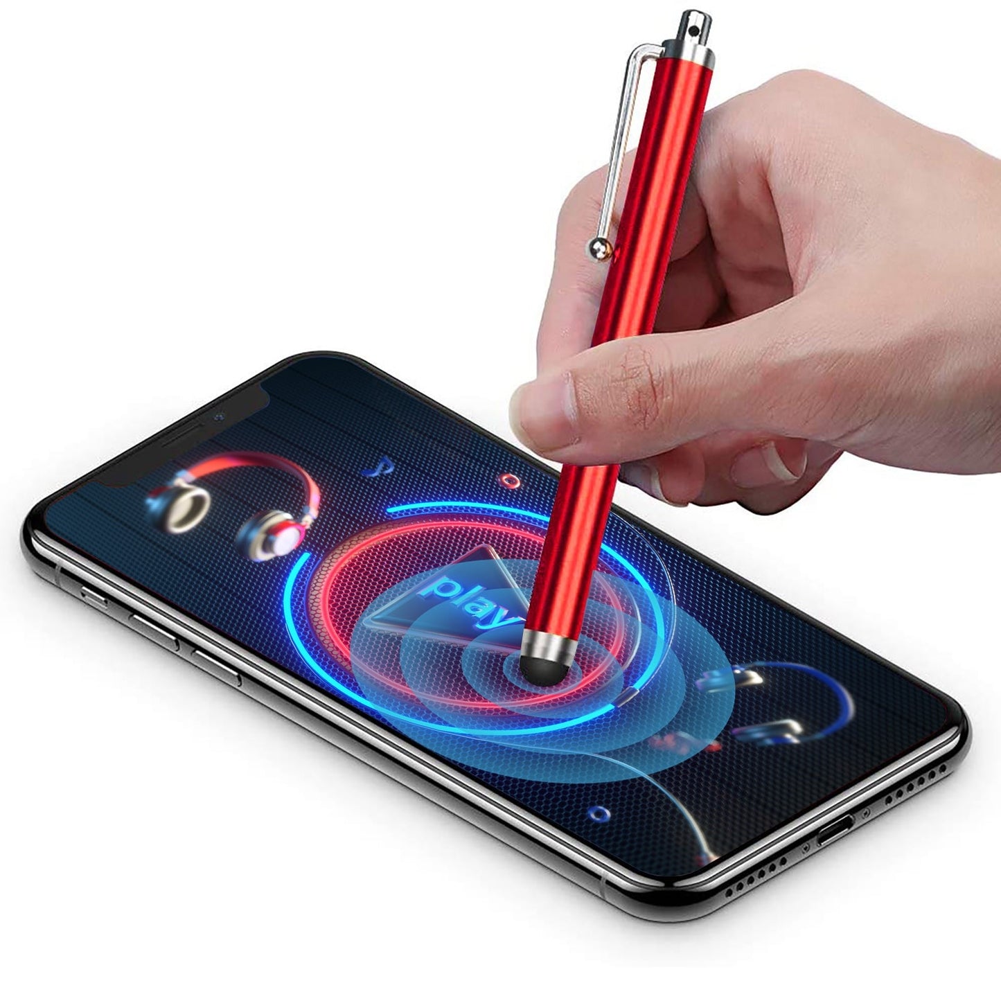 Stylus Pen with Universal Capacitive Rubber Tip
