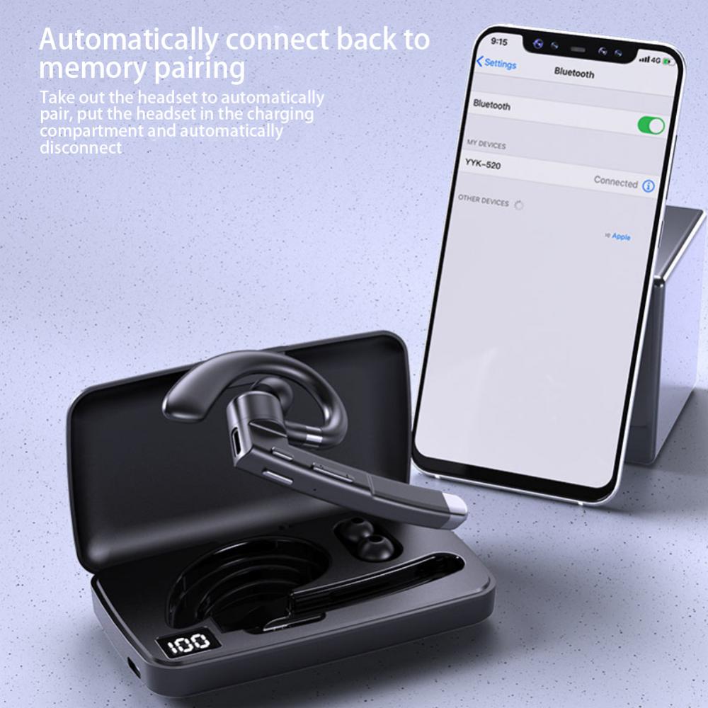 Earphones Hanging Stereo Headset with Bluetooth and Microphone