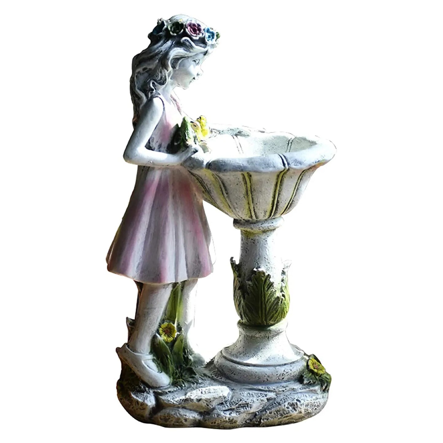 Solar LED Flower Fairy Garden Ornament Light