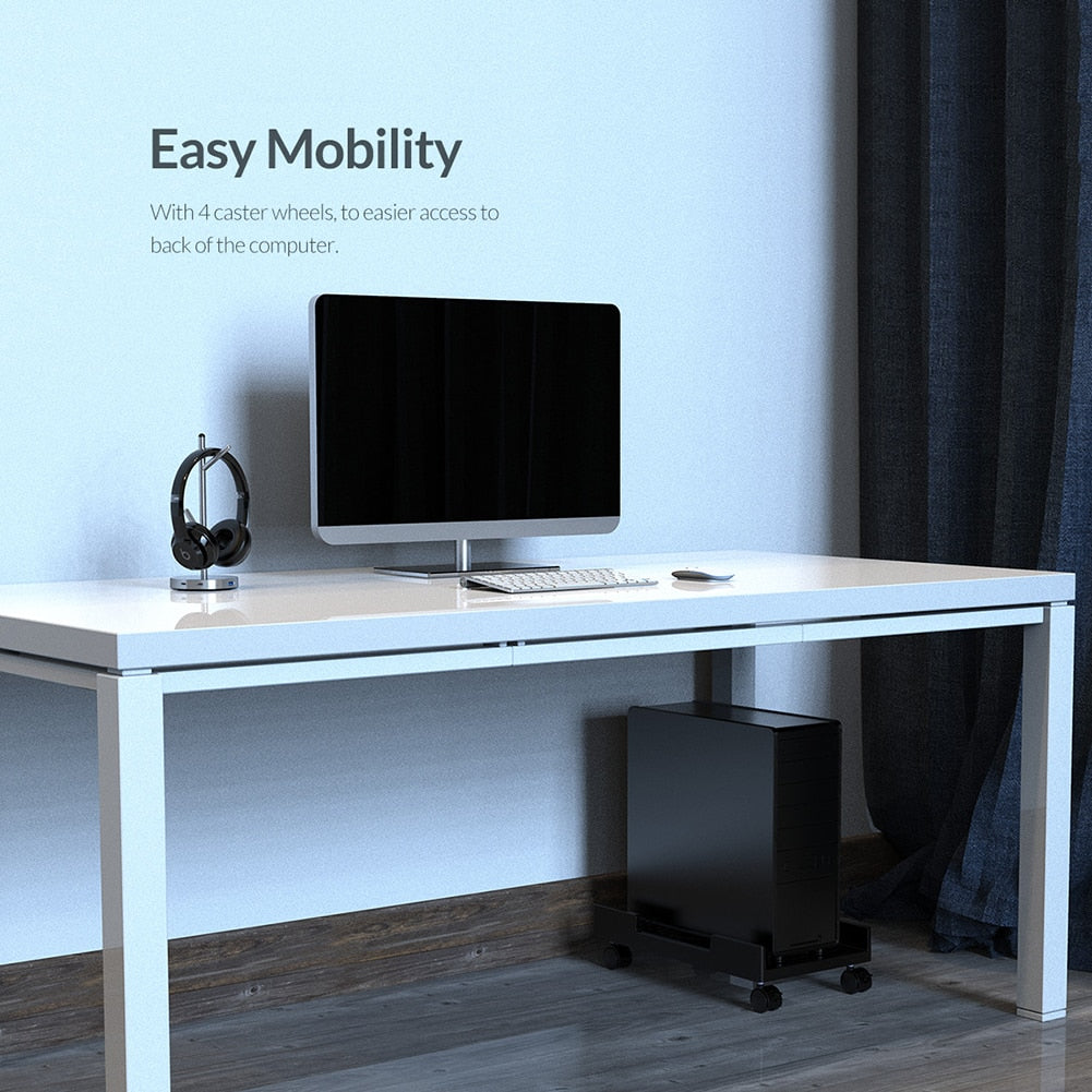 Computer Stand Anti-slip Cart with 4 Rotatable Casters
