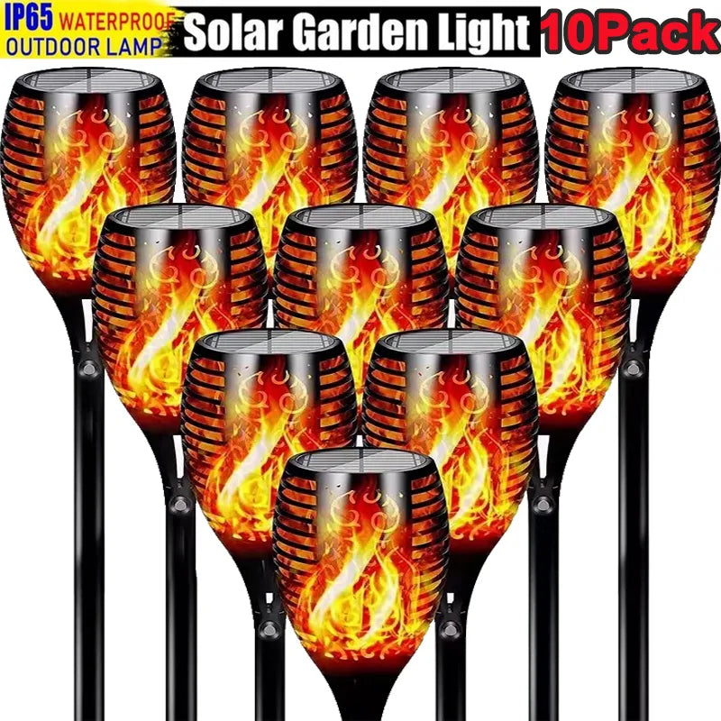 Solar LED Torch Flame Lights