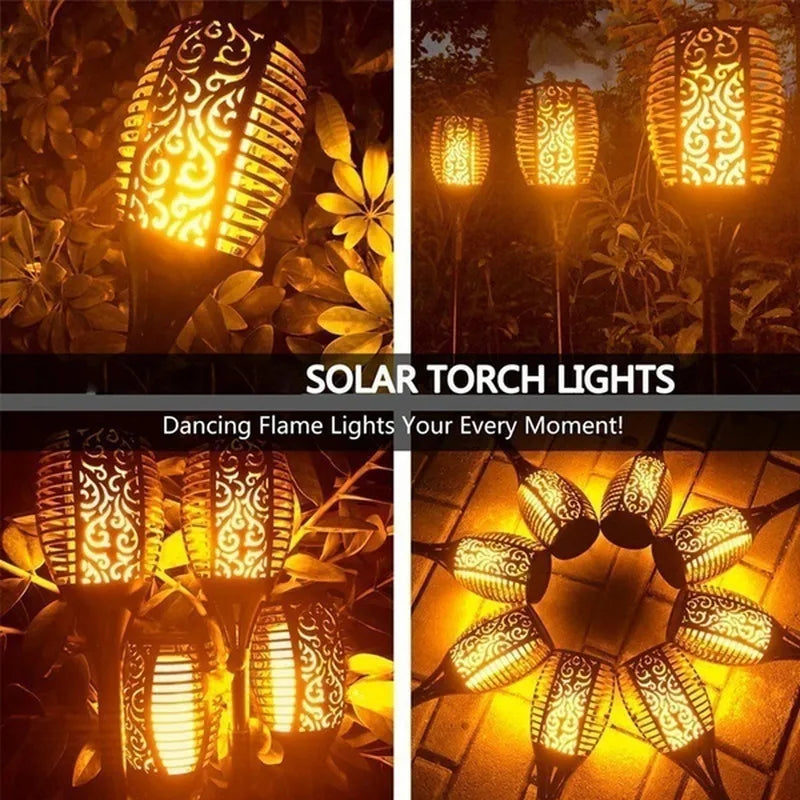 Solar LED Torch Flame Lights