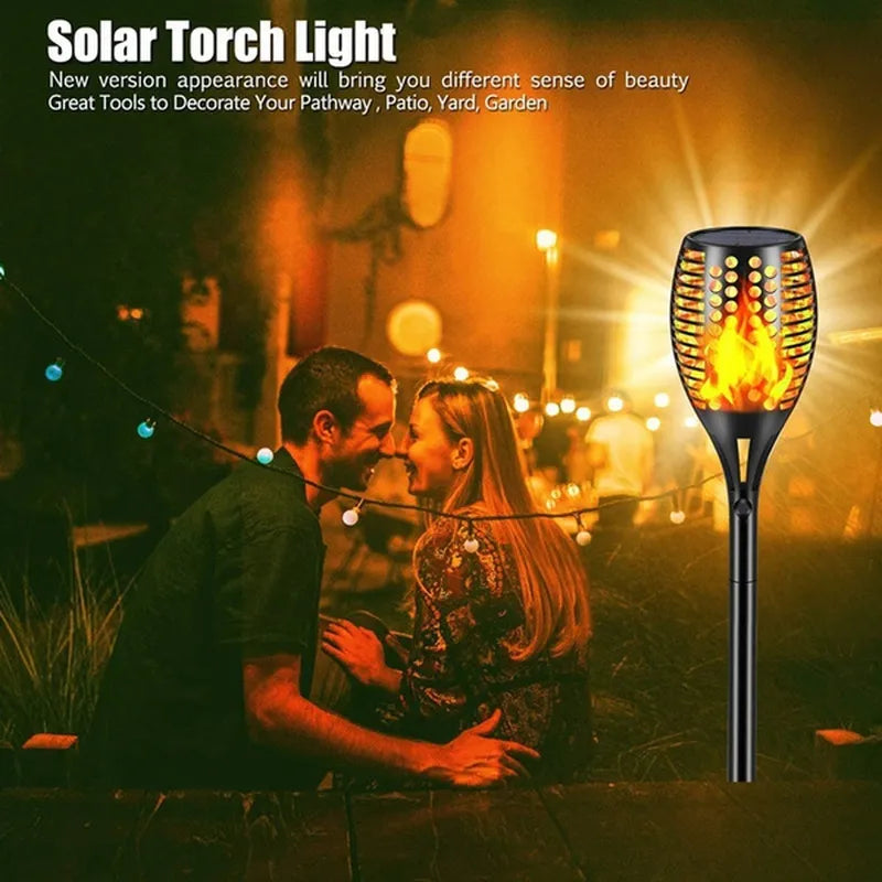 Solar LED Torch Flame Lights