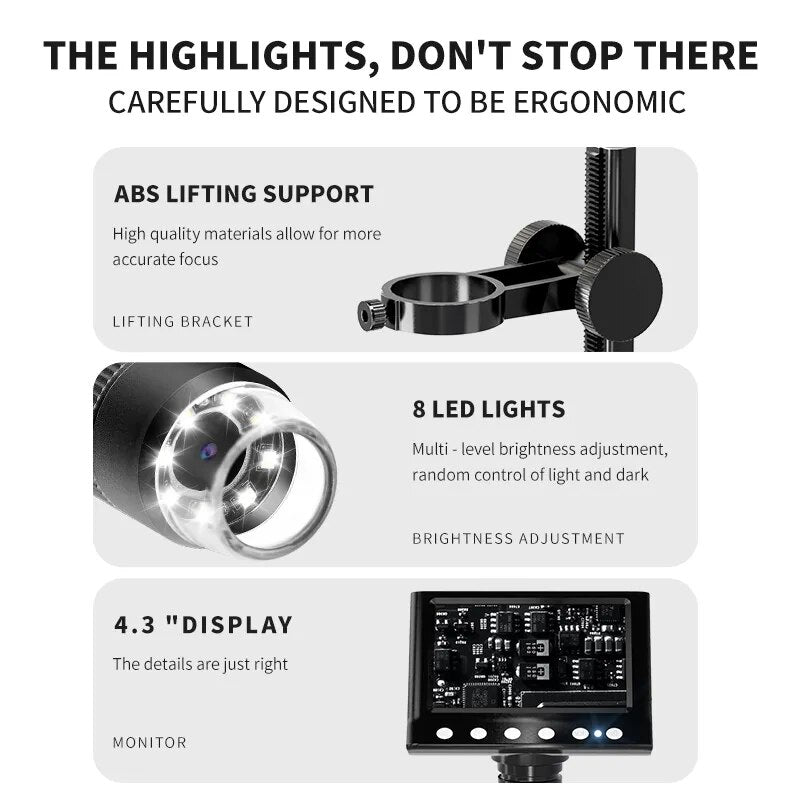 Microscope LED 500x-1500x Digital