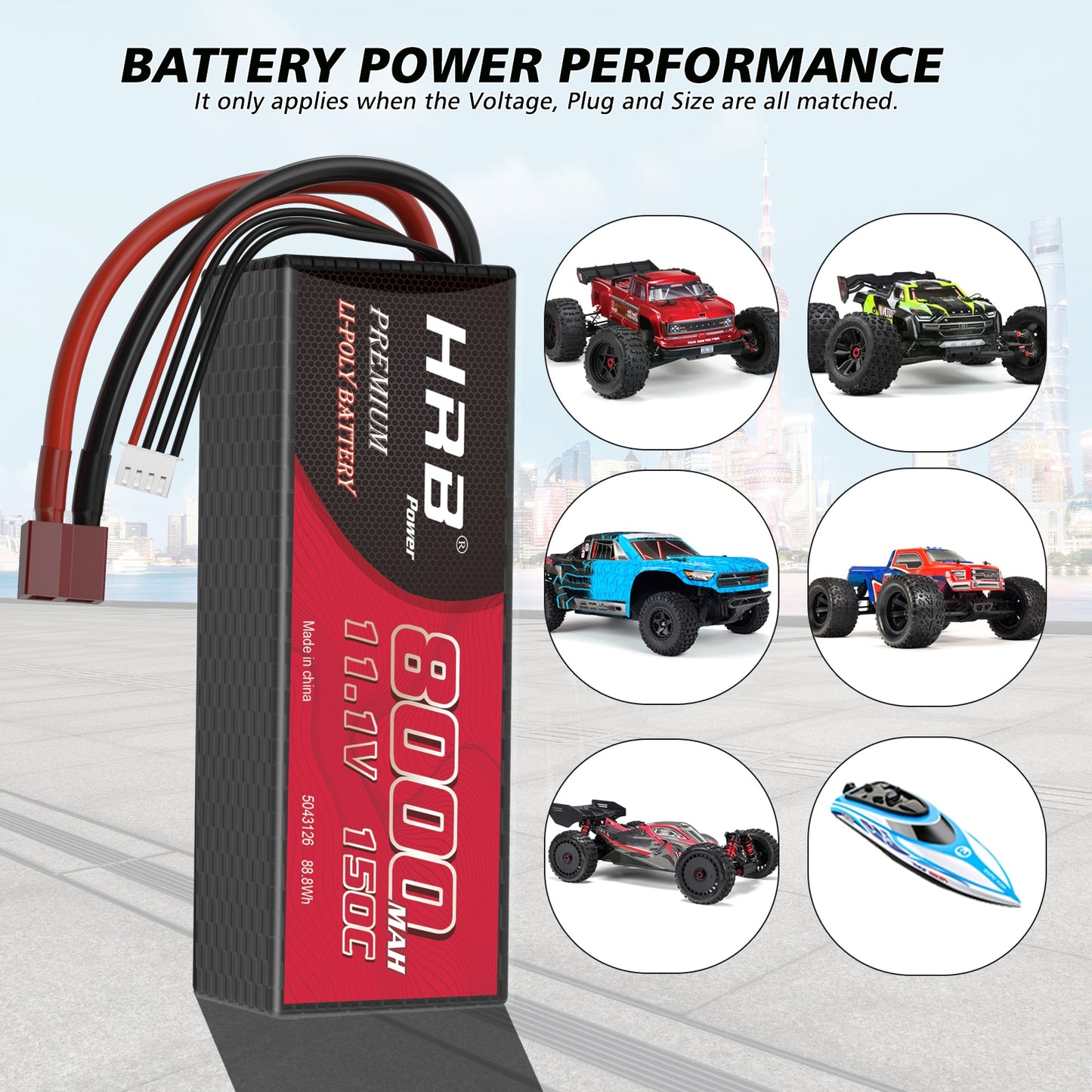 RC Lipo Battery with Hard Case