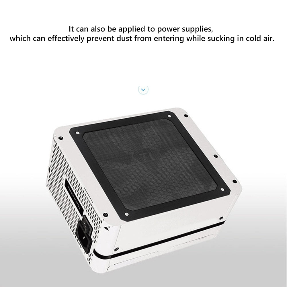 Computer Case Fan Dustproof Mesh Cover with Net Guard Magnetic Frame