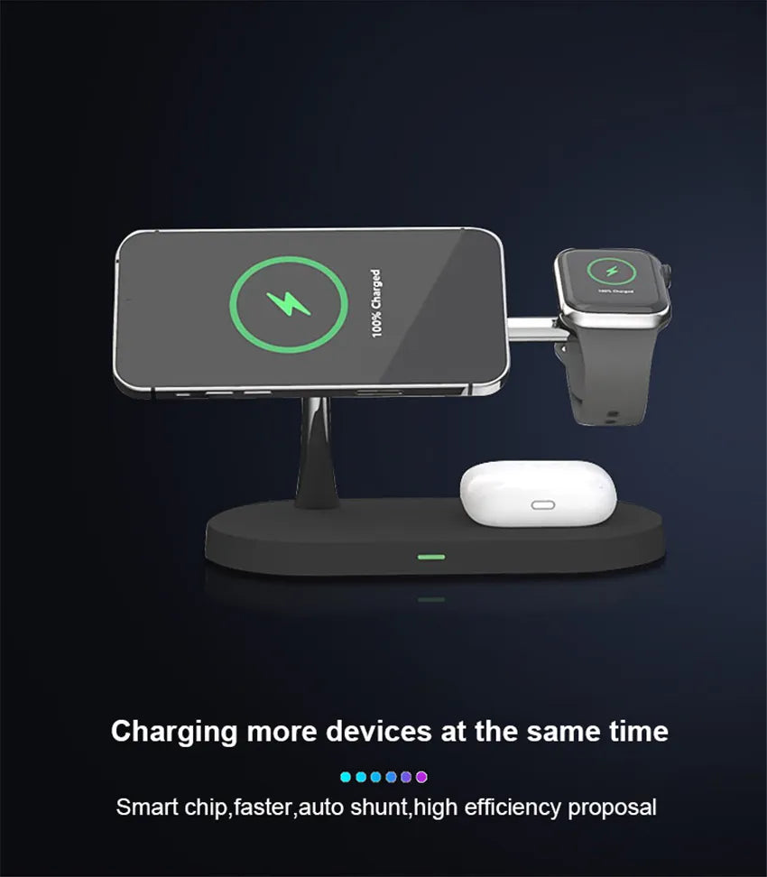 Wireless Charging Station for iPhone, iWatch and Air Pods