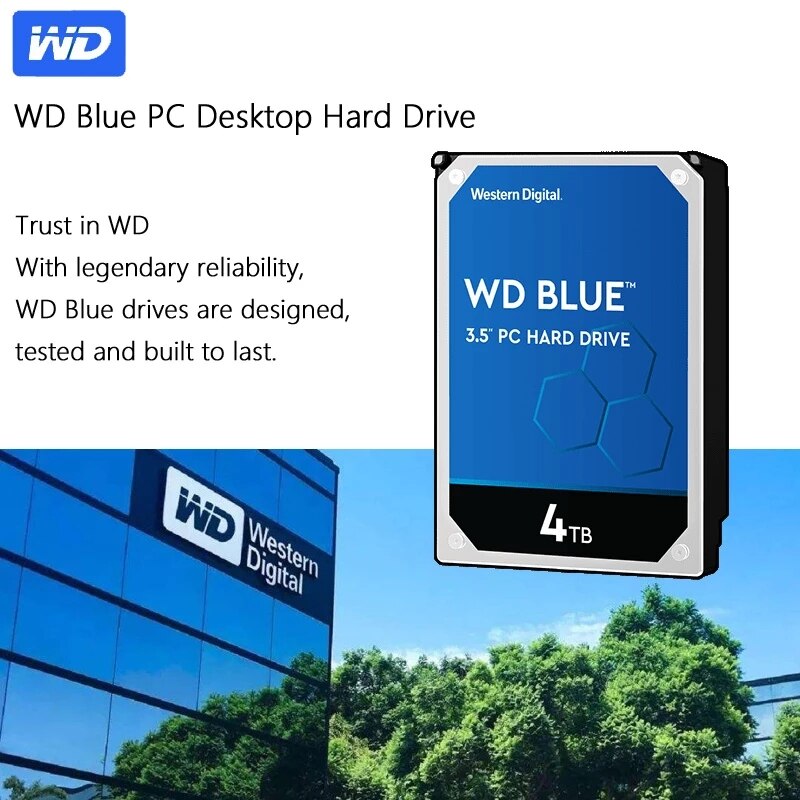 Desktop Hard Drive 3.5" inch Western Digital Blue 6 Gb/s 5400 RPM