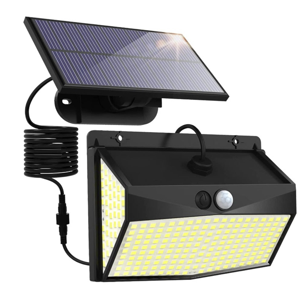 Solar Light Split LED with Human Body Sensor and Adjustable High Capacity Battery