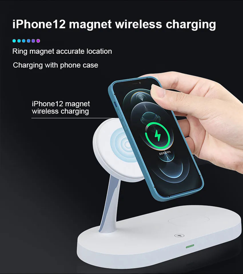 Wireless Charging Station for iPhone, iWatch and Air Pods